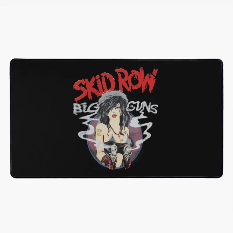 Skid Row Big Guns Vintage Rock Band Artwork Desk Mat