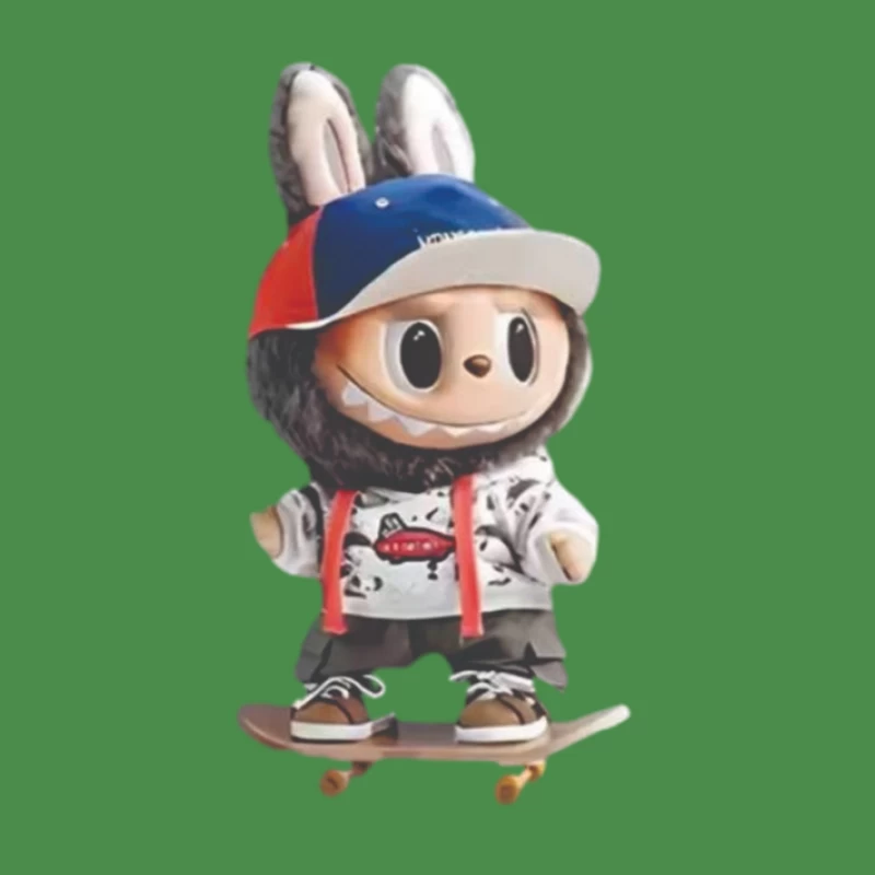 Niedlicher Skater-Bunny mit Kapuze Herren T-Shirt