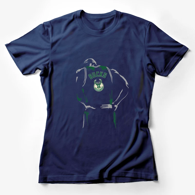 Milwaukee Bucks Basketball Silhouette Damen T-Shirt