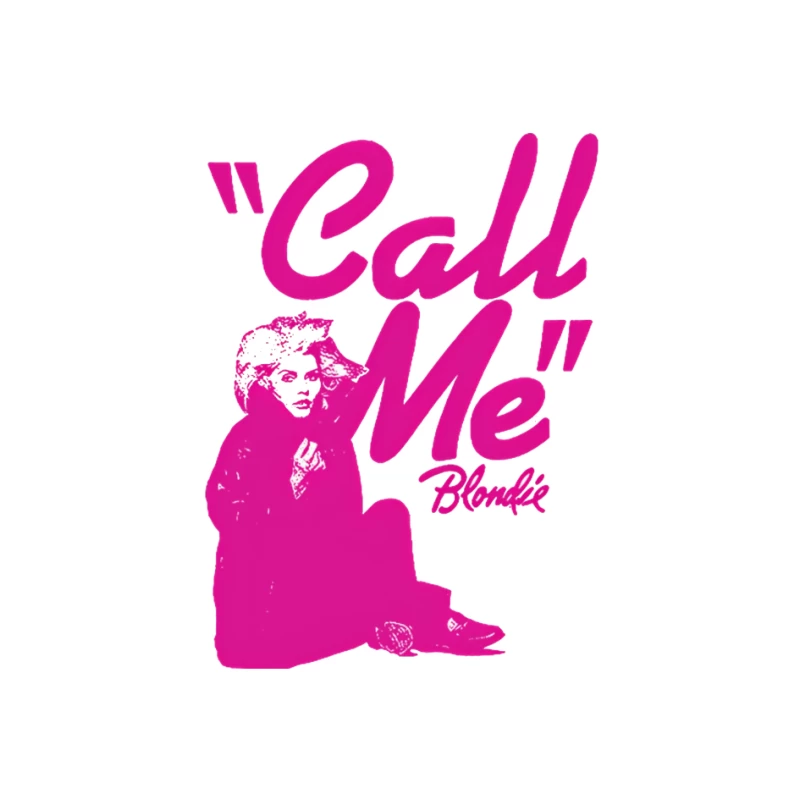 Vintage Pink "Call Me" Blondie Single Poster Pin