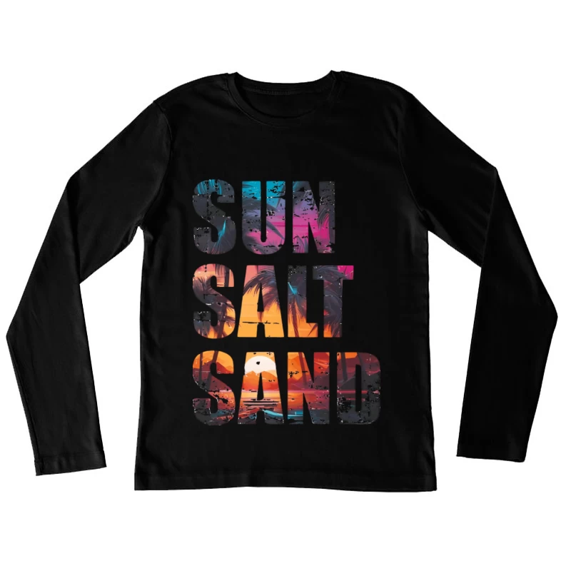 Strandstimmung: Sonne, Salz und Sand Damen Langarm T-Shirt