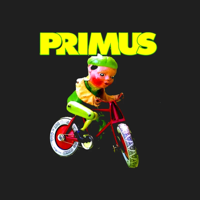 Primus Band Logo with Surreal Vintage Toy Bicycle Art Male Tank Top