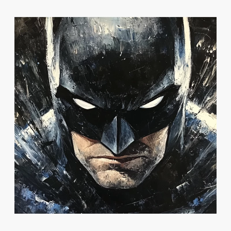 Dark Portrait of Batman: The Brooding Superhero Throw Pillow