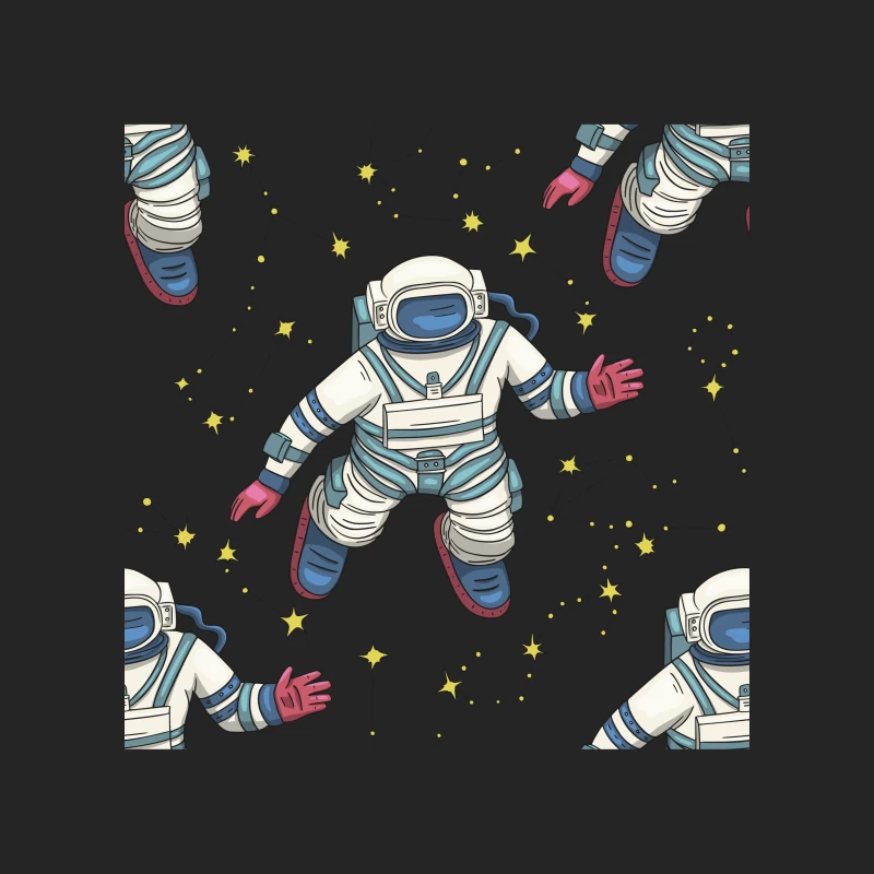 Astronautenmuster im Weltraum Damen Pullover Sweatshirt