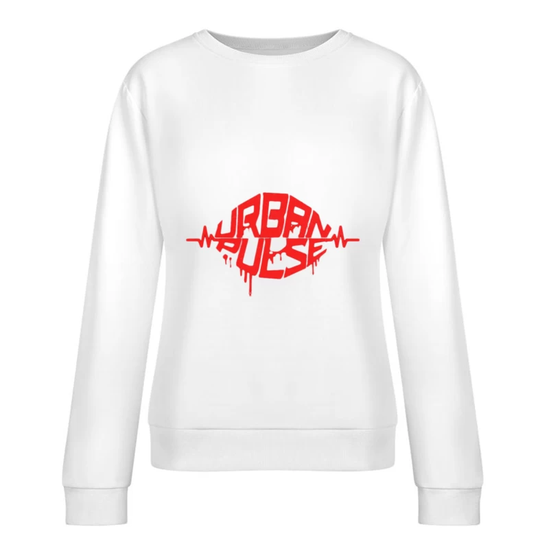 Design urbain avec motif de pulsation Femme Sweat-shirt à enfiler