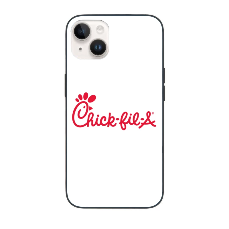 Chick-fil-A Restaurant Chain Logo in Red iPhone Case