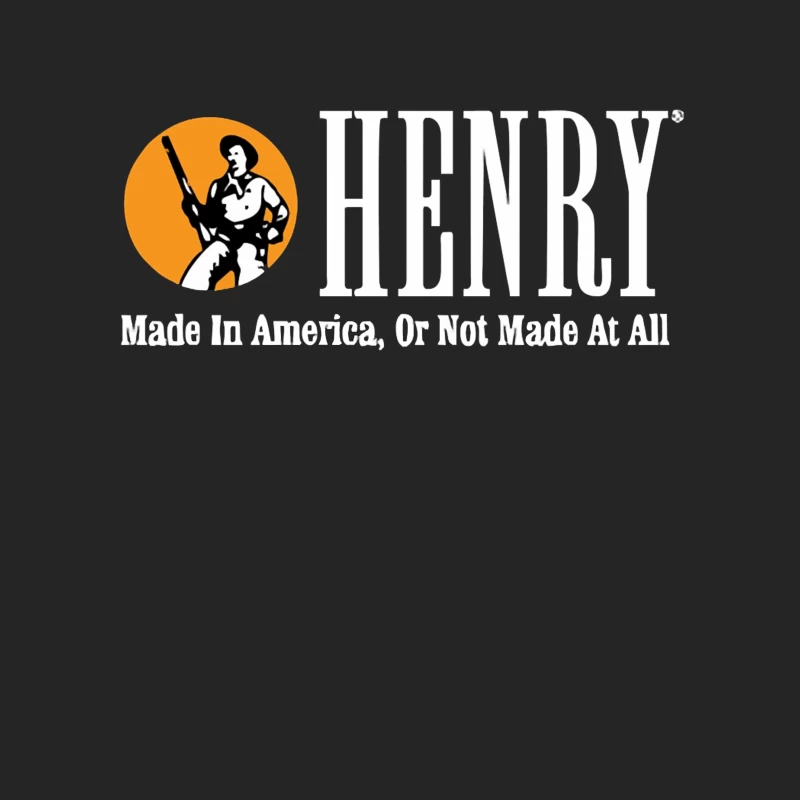 Henry Rifles Vintage Logo with American Manufacturing Slogan Male Pullover Sweatshirt