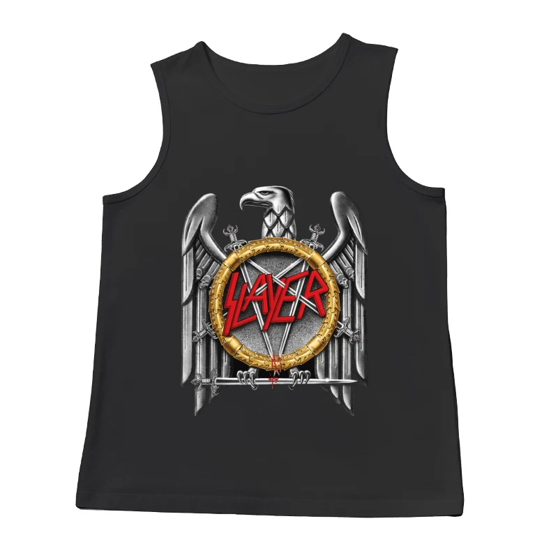 Slayer Metal Band Eagle Emblem with Crossed Swords Male Tank Top