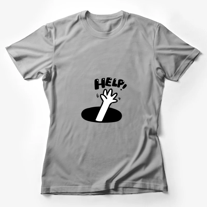 Hilfe suchende Hand bei Nacht Damen T-Shirt