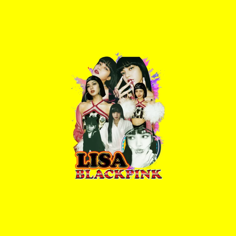Collage of Lisa from BLACKPINK Travel Mug