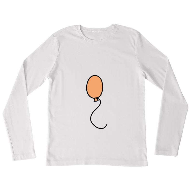 Ballon orange avec ficelle noire Femme Manches Longues T-Shirt