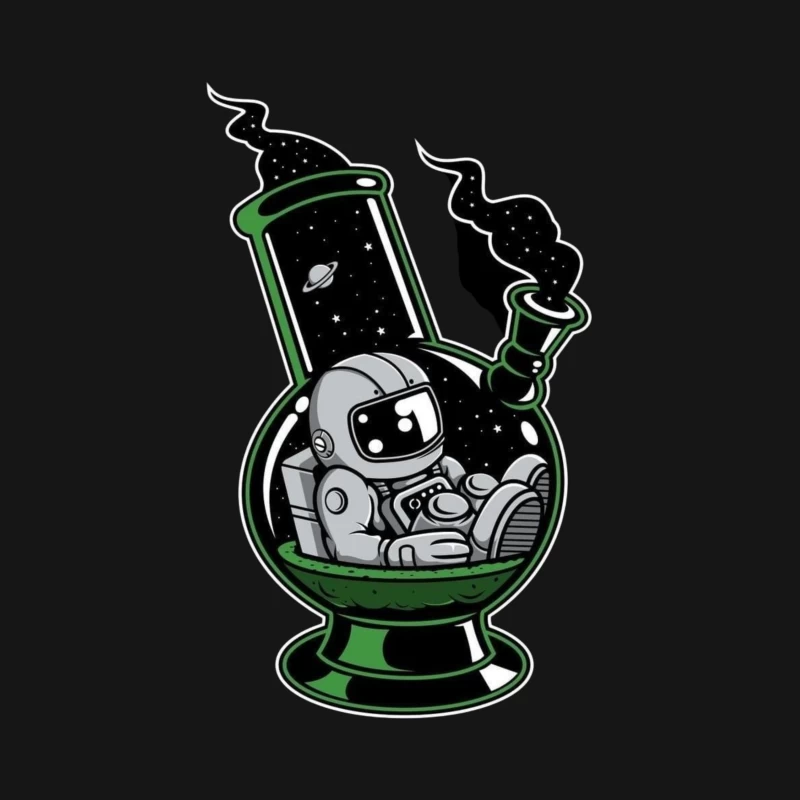 Cosmic Astronaut in a Bong Female T-Shirt