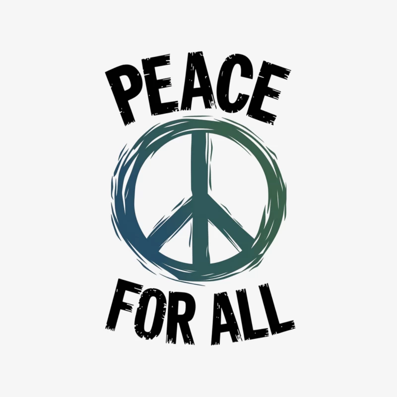 Peace Symbol with Typography Design for Unity and Anti-War Message Male Pullover Sweatshirt