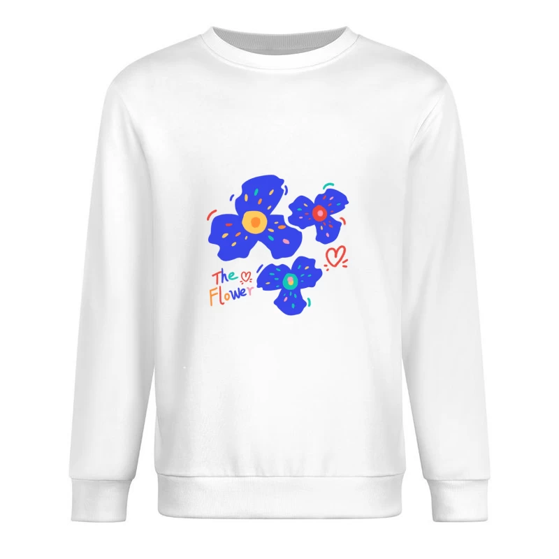 Bunte Blumenillustration Herren Pullover Sweatshirt