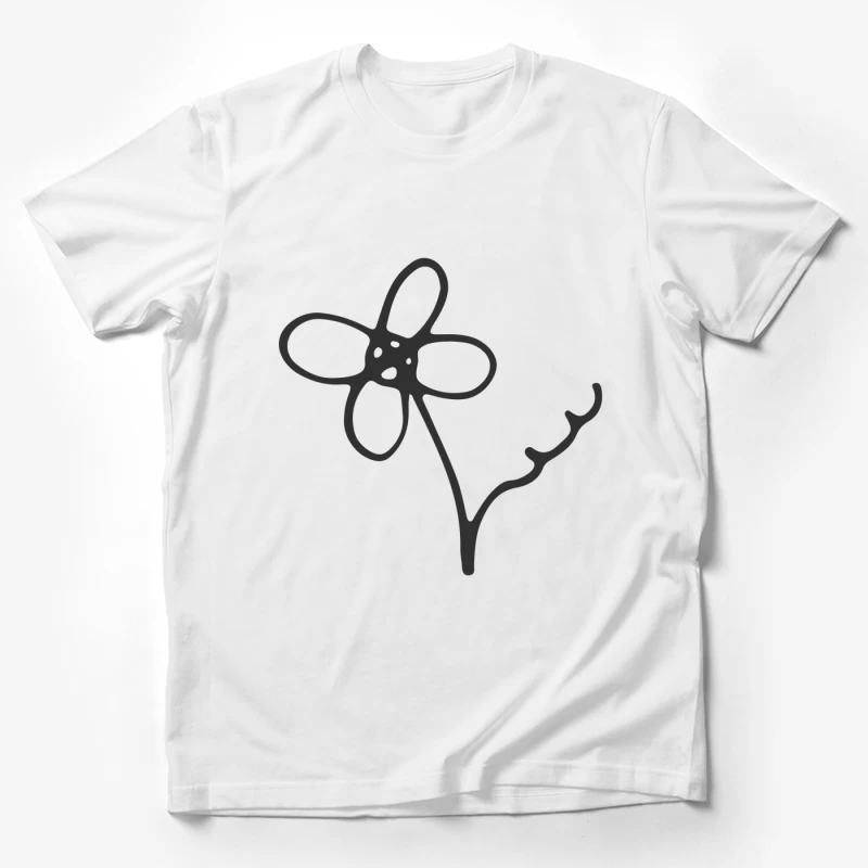 Dessin simple de fleur Homme T-Shirt