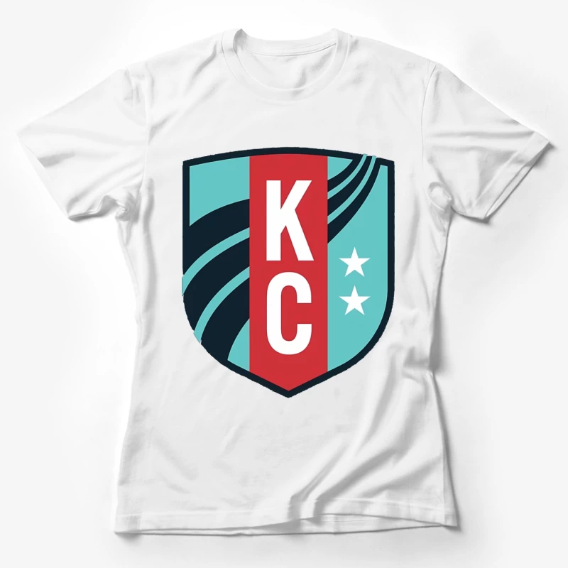 KC Sports Shield Logo with Stars Female T-Shirt