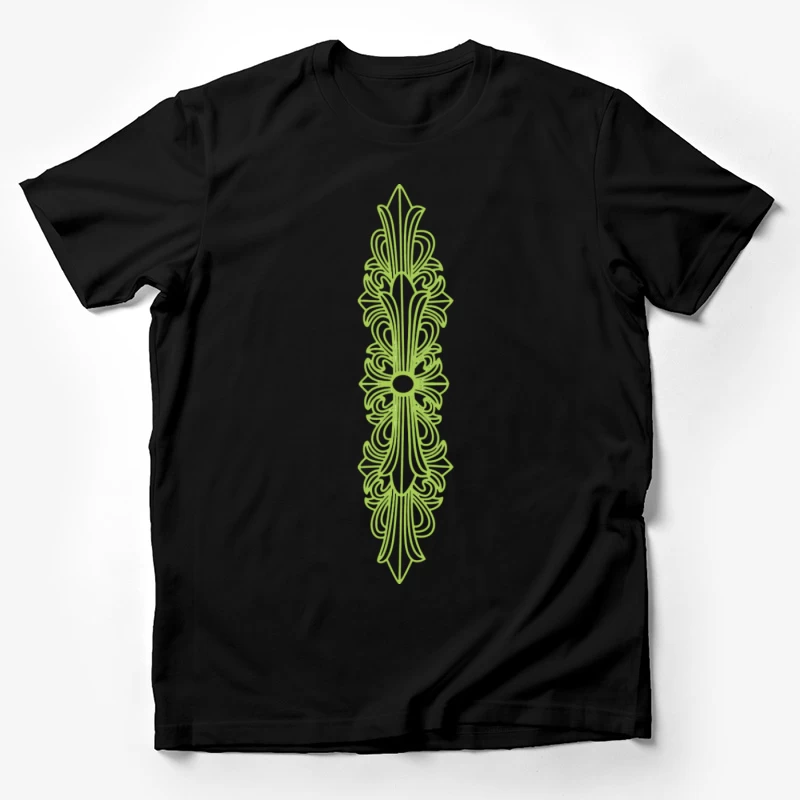 Grünes Ornamentales Design Herren T-Shirt