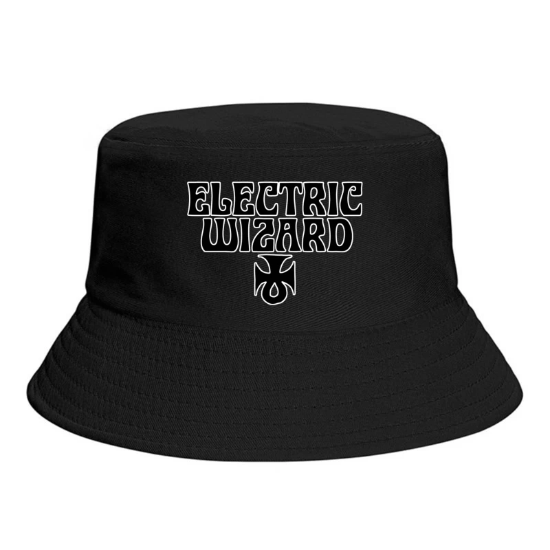 Electric Wizard Doom Metal Band Logo with Iron Cross Bucket Hat