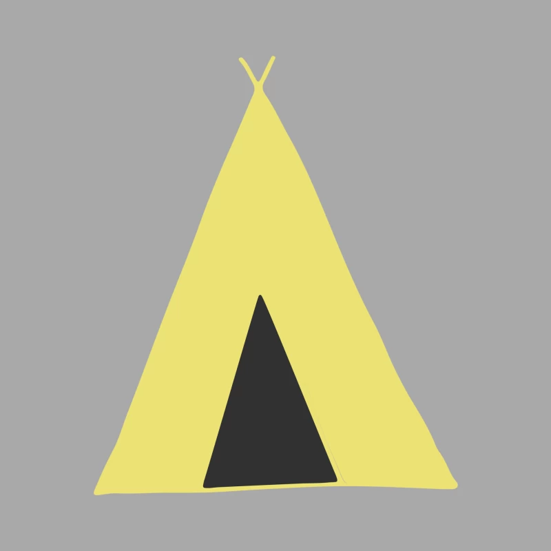 Tipi minimaliste jaune Homme Sweat à capuche