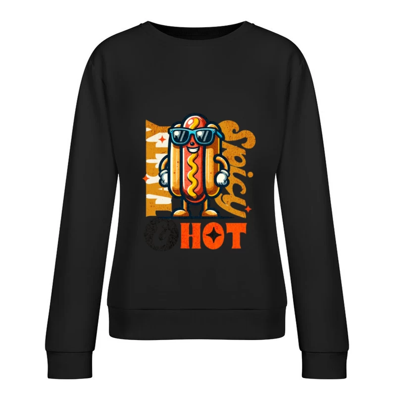Graphique amusant de hot-dog épicé Femme Sweat-shirt à enfiler