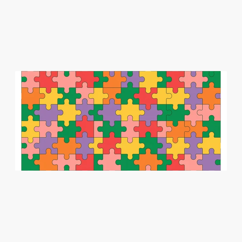 Vibrant Colorful Jigsaw Puzzle Pattern Coffee Mug