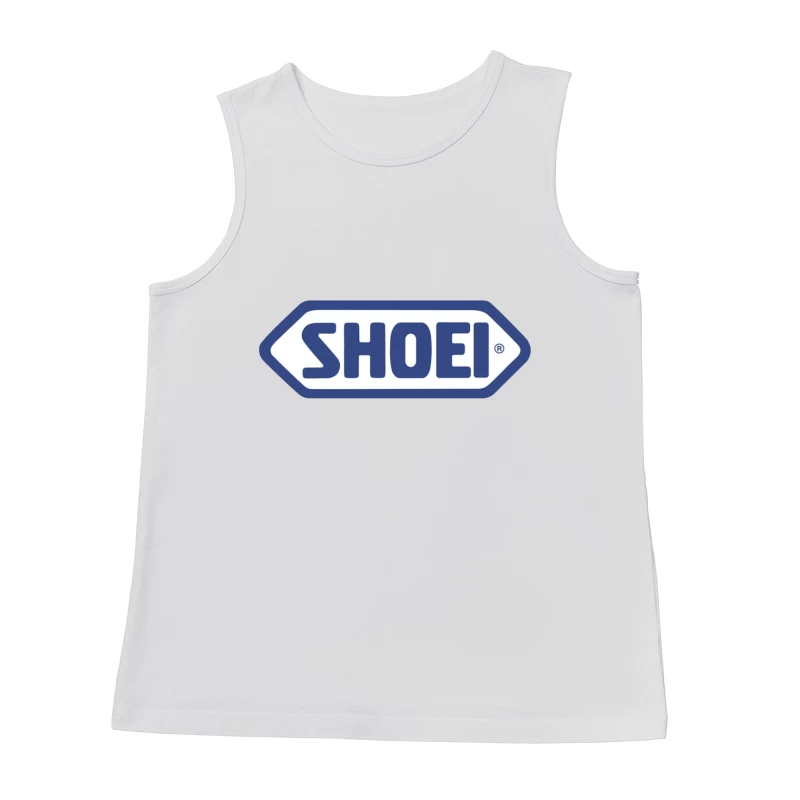 SHOEI Motorcycle Helmet Brand Logo in Blue Male Tank Top