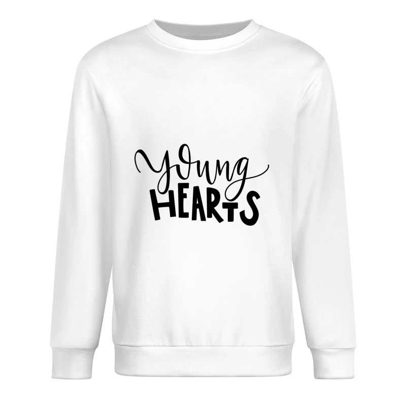 Design typographique Young Hearts Homme Sweat-shirt à enfiler