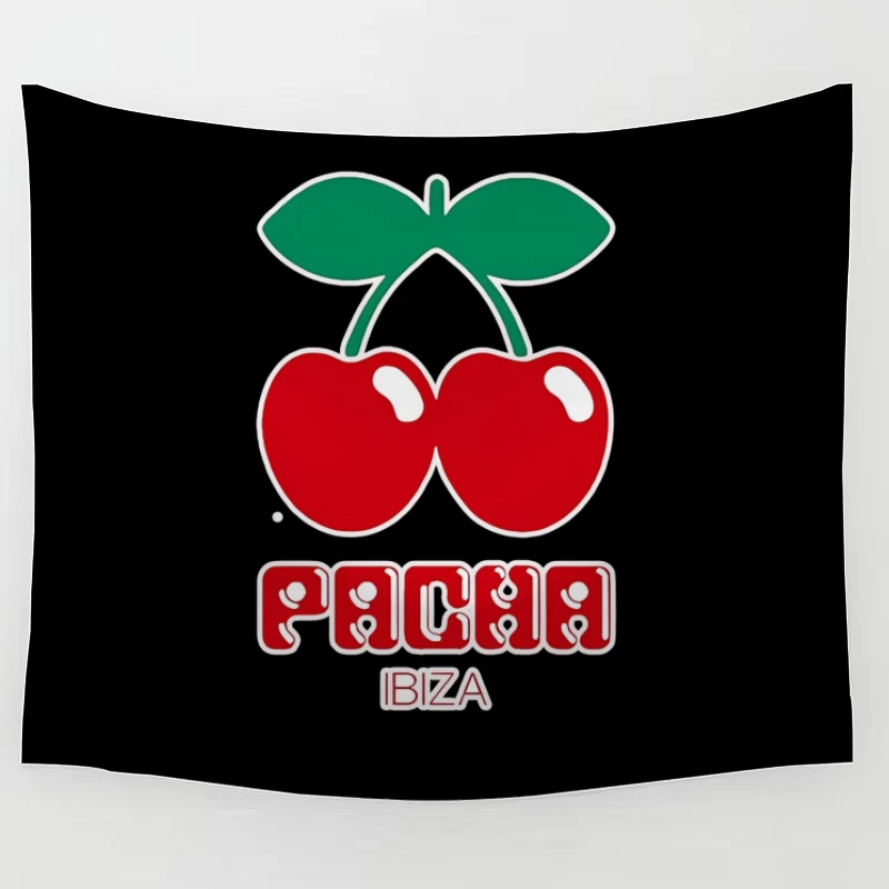 Pacha Ibiza Nightclub's Iconic Cherry Logo Tapestry