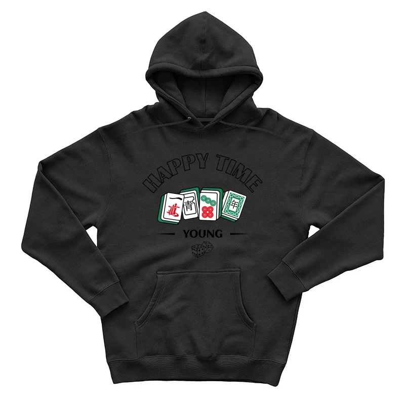 Mahjong Spielsteine Illustration Herren Pullover Hoodie
