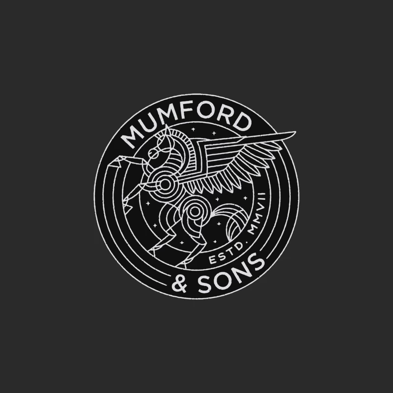 Mumford & Sons Geometric Pegasus Band Logo Baseball Cap