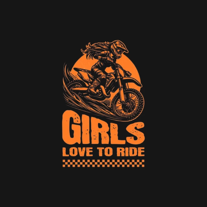 Girls Love to Ride - Motocross Racing Design Female Long Sleeve T-Shirt