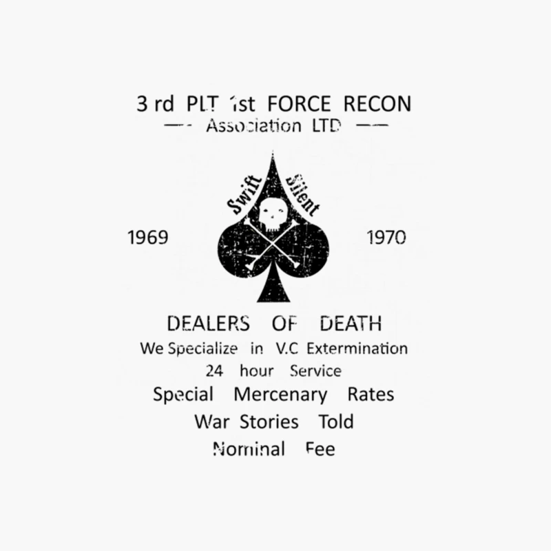 Vietnam Veteran - Force Recon, distressed Cotton Tote Bag