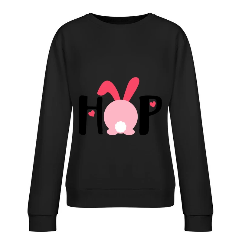 Lapin adorable avec des oreilles roses Femme Sweat-shirt à enfiler