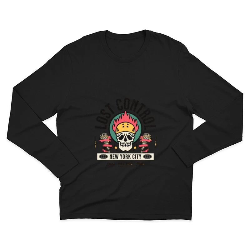 Crâne Perte de Contrôle New York Homme Manches Longues T-Shirt