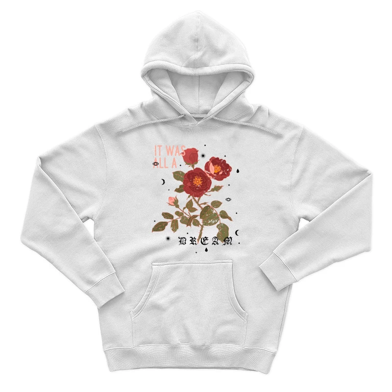 Fleurs de Rêve sur Fond Blanc Homme Sweat à capuche