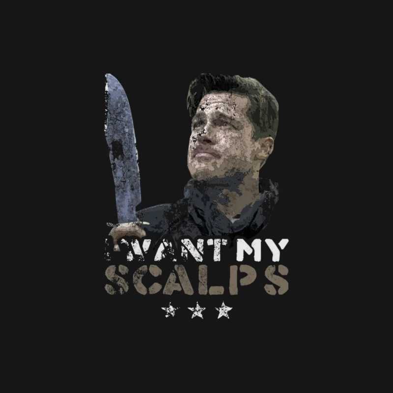 Lt Aldo Raine - I want my Scalps, distressed Male Long Sleeve T-Shirt