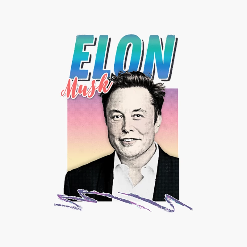Elon Musk 90s Style Aesthetic Design Cotton Tote Bag
