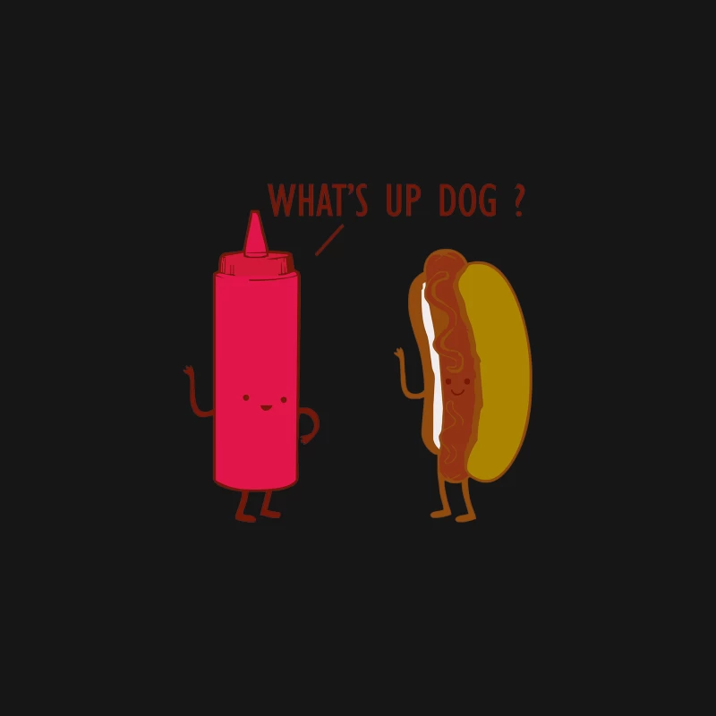 What Up Dog Ketchup Hot Dog Desk Mat