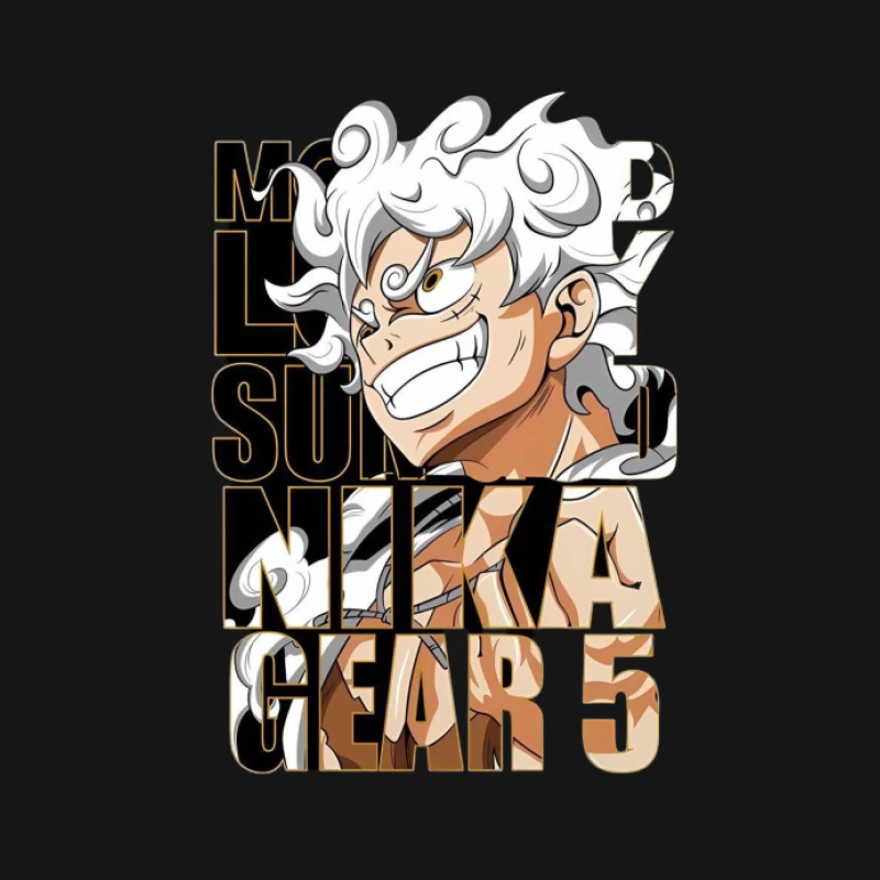 Monkey D. Luffy Gear 5 Design Herren Langarm T-Shirt