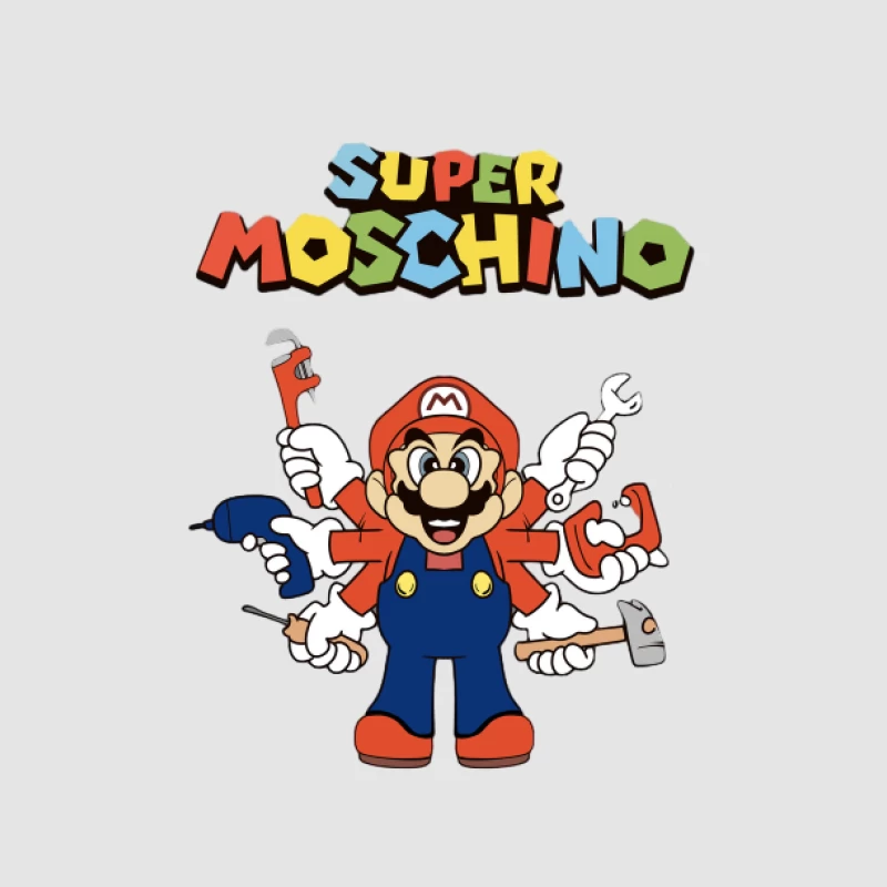Super Mario et Moschino Homme Sweat à capuche