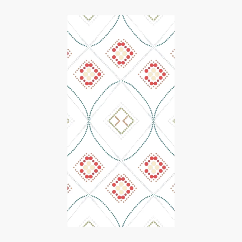 Retro Geometric Dotted Wallpaper Pattern iPhone Case