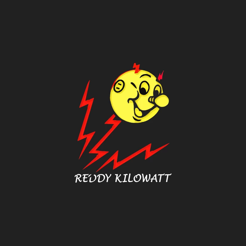 Reddy Kilowatt - Classic Electricity Company Mascot with Lightning Bolts Bucket Hat