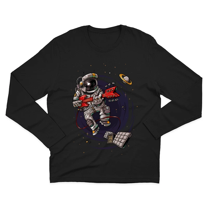 Astronaut Rocker in Space Male Long Sleeve T-Shirt