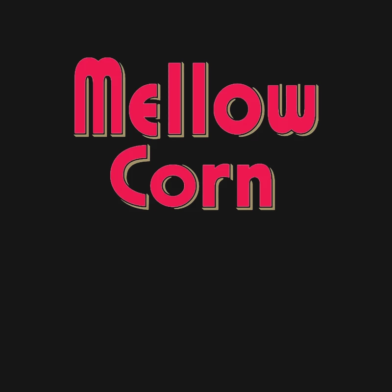 Retro Pink "Mellow Corn" Typography Logo Design Male Long Sleeve T-Shirt