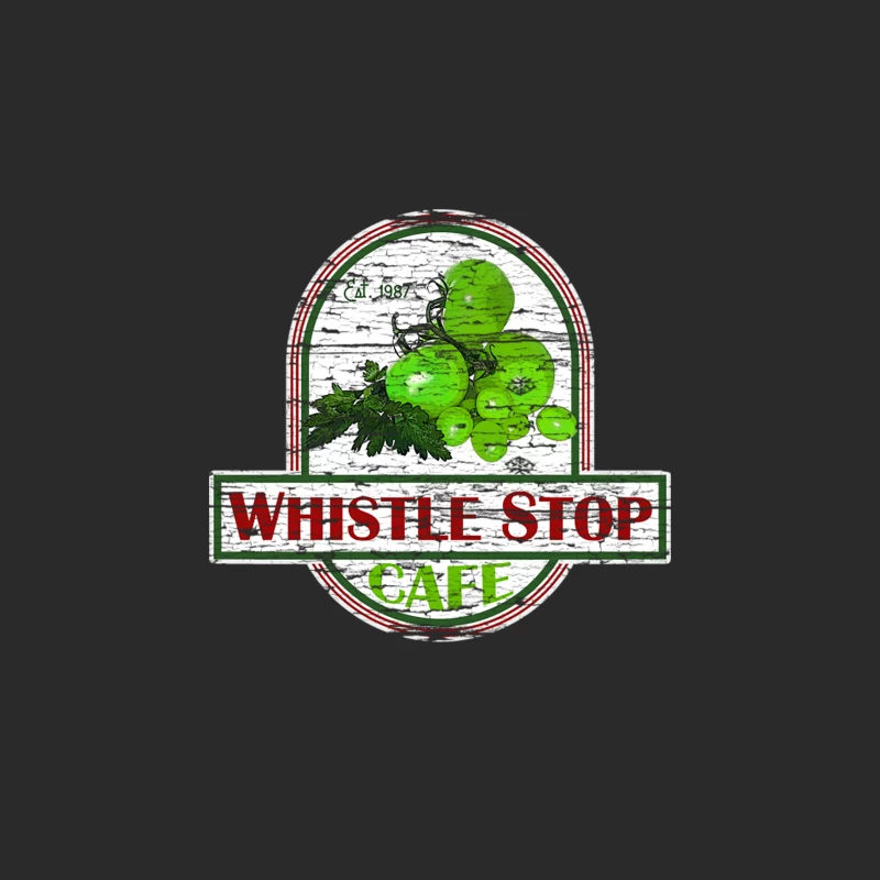 Whistle Stop cafe, wood pattern distressed Baseball Cap
