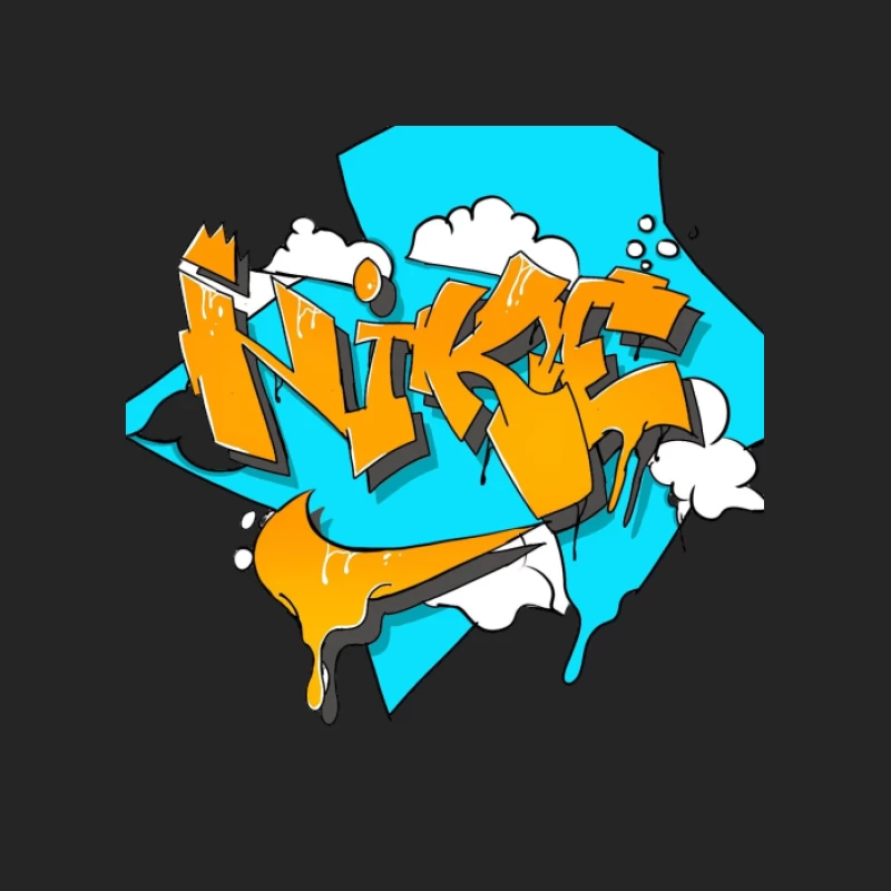 Graffiti-Stil Nike-Design mit leuchtenden Farben Herren Pullover Sweatshirt
