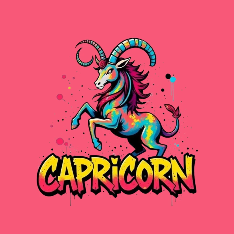 Vibrant Capricorn Zodiac Art Pin