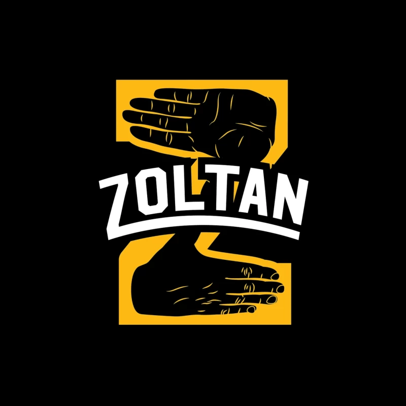 Zoltan Mystical Hand Reading Logo Design in Yellow and White Mouse Pad