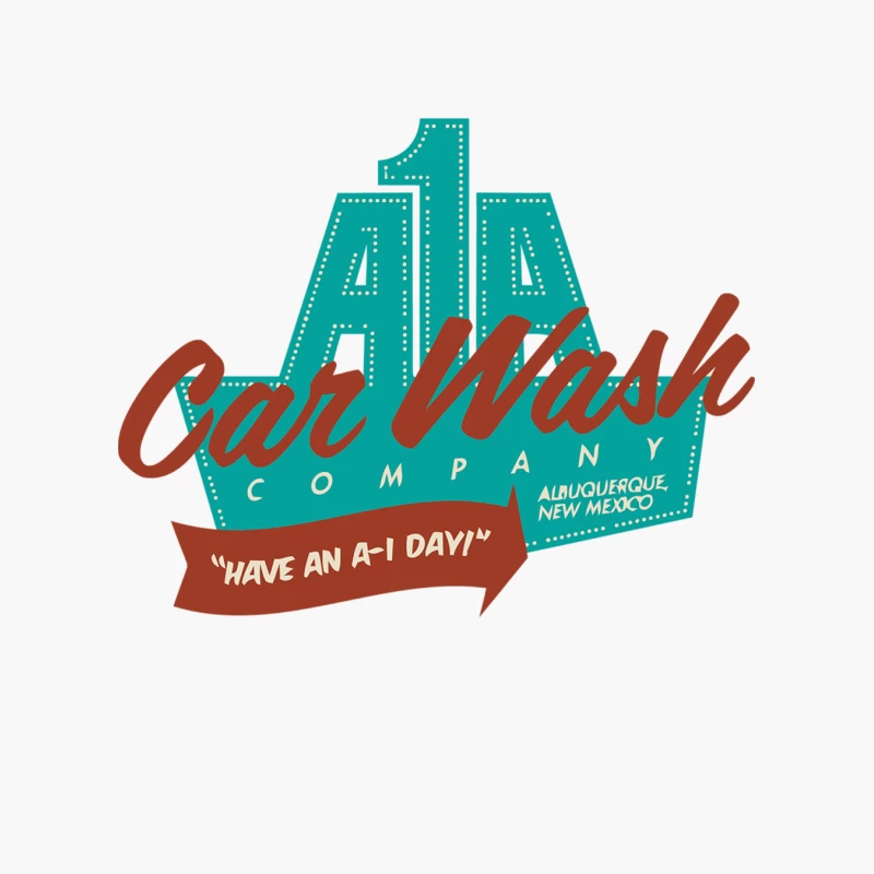 Retro Car Wash Logo for Albuquerque Company Cotton Tote Bag