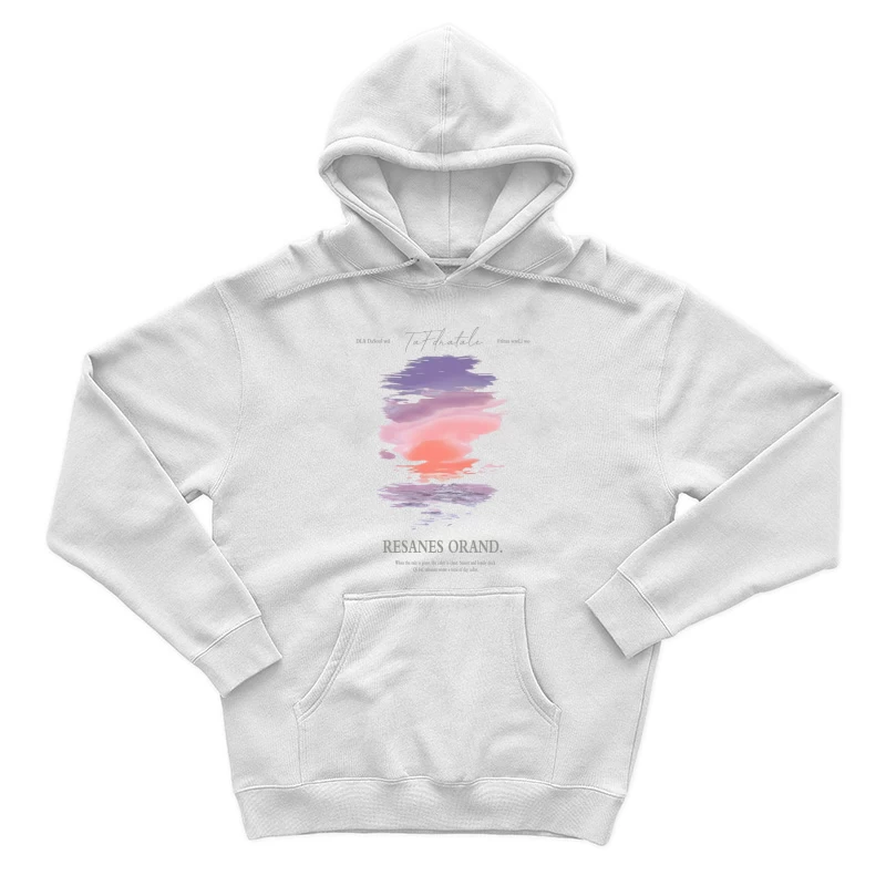 Pastellwolken über Wasser Herren Pullover Hoodie